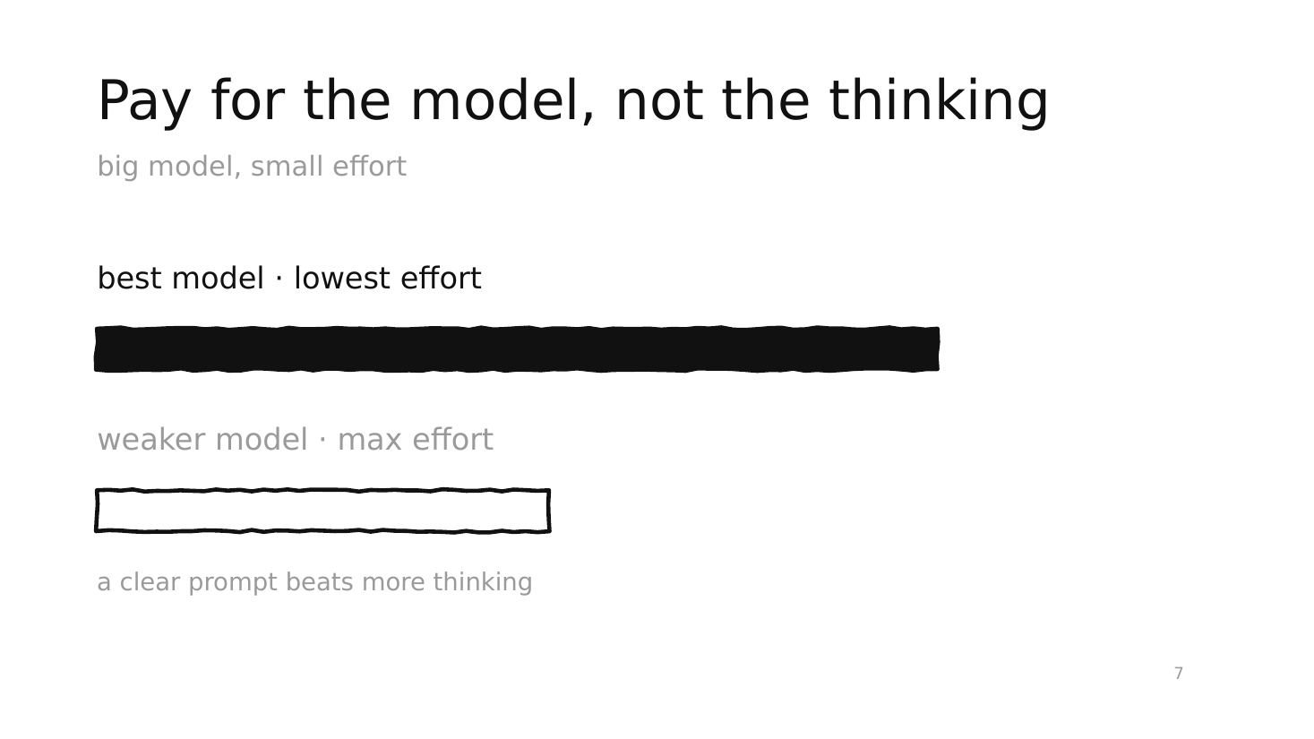 big model, small thinking