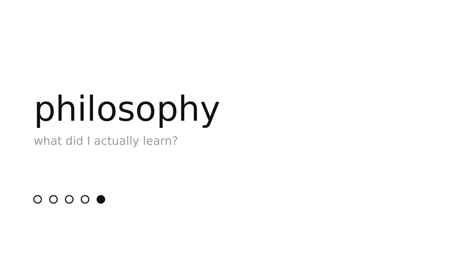 philosophy